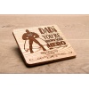 Bamboo Coaster, 'Dad, you're my hero' Design...Perfect gift for Dad on Fathers Day