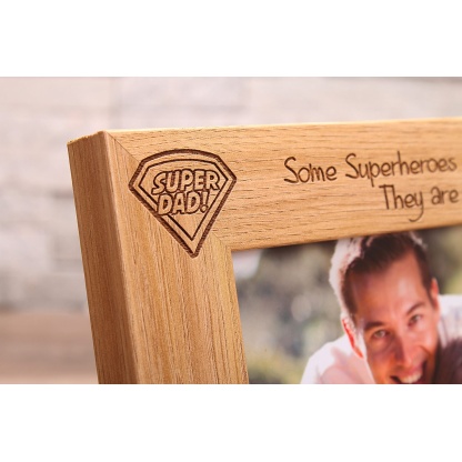 Personalised Photo Frame - Super Dad - Father's day Gift (EF48)