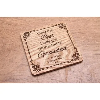 Bamboo Coaster, 'Only the best Dads' design