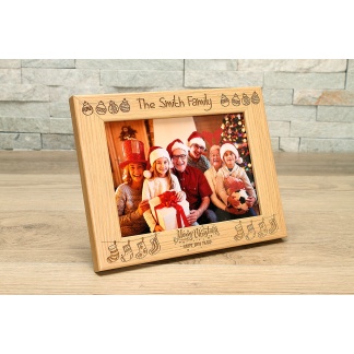 Personalised Photo Frame - Family Christmas (EF7)