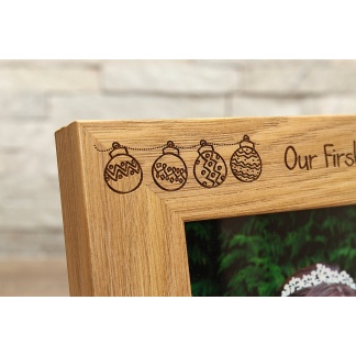 Personalised Photo frame - Our First Christmas as Mr & Mrs... (EF47)