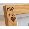 Personalised Photo frame - Me + U = Heart (EF33)