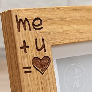 Personalised Photo frame - Me + U = Heart (EF33)