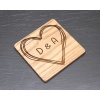 Bamboo coaster - Ideal for valentines day