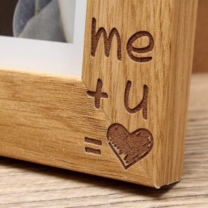 Personalised Photo frame - Me + U = Heart (EF33)