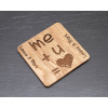 Bamboo coaster - Hearts - Ideal for Valentine's Day