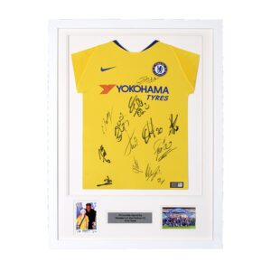 Framed Football Shirt finished framed shirt ready to hang