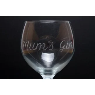 Gin Glass - Laser Engraved, Any Name Any Message High Quality Personalised Glass Any Message Any Name, Gin, Birthday