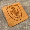 Bamboo Coasters - Car logos, Any logo can be etched