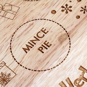Children's Christmas Eve plate, Personalised Santa plate, Wooden Snack And Drink Board, Santa treat plate