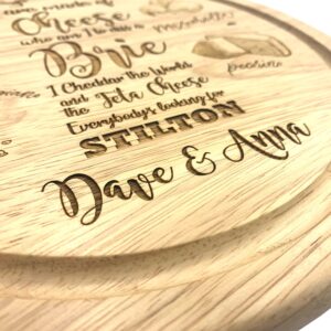 Cheese Board - Sweet Dreams Are Made of Cheese - Ideal Christmas gift, Wedding Gift, Anniversary Gift, Birthday Present, Retirement gift