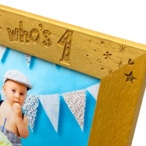 Personalised 1st Birthday Photo Frame - 1st Birthday Frame - Personalised Look Who’s 1 design (EF37)