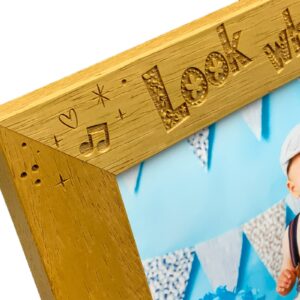 Personalised 1st Birthday Photo Frame - 1st Birthday Frame - Personalised Look Who’s 1 design (EF37)