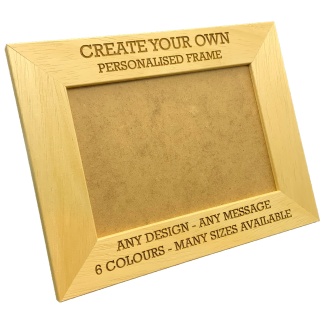 Personalised Photo Frame - Create Your own personalisation - 6 colours available and 12 sizes (EF2)