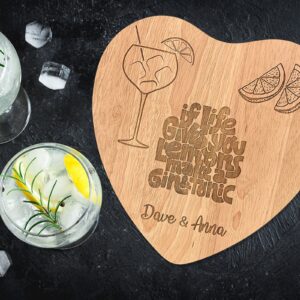 Personalised G&T Chopping Board, Gin and Tonic, Drinks Chopping Board, Chopping Board, Gin Lovers Gift, Personalised Gin and Tonic, Gin Gift