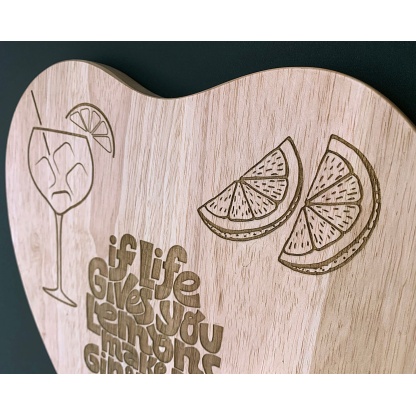 Personalised G&T Chopping Board, Gin and Tonic, Drinks Chopping Board, Chopping Board, Gin Lovers Gift, Personalised Gin and Tonic, Gin Gift