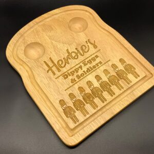 Personalised egg and soldiers board, perfect gift idea and making breakfast fun. Ideal gift for Mothers & Fathers Day, Birthday, Easter