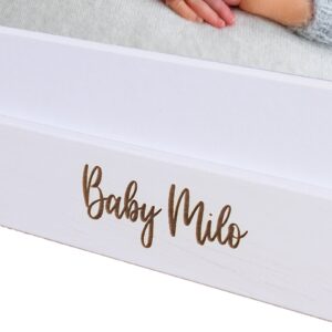 Personalised baby frame, Multi Aperture Photo Frames - Newborn baby - Laser etched personalisation - available in 6 colours and 4 layouts