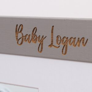 Personalised baby frame, Multi Aperture Photo Frames - Newborn baby - Laser etched personalisation - available in 6 colours and 4 layouts