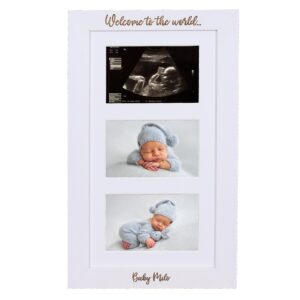 Personalised baby frame, Multi Aperture Photo Frames - Newborn baby - Laser etched personalisation - available in 6 colours and 4 layouts