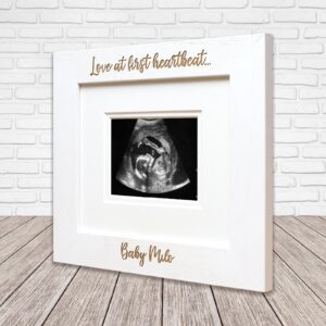 Baby Scan Picture Frame, New Dad Gift, Baby Shower Gift, Baby Reveal, Single Aperture - available in 6 colours - Single Image Version - BF2