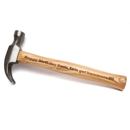 Personalised Custom 16oz Hammer - Design A Truly Unique Gift - Laser Engraved - Great Present Idea for any occasion - Gift for Dad