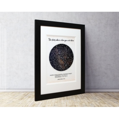 Unique Custom Star Map, Personalised Triple Star Map, Galaxy Star Map, Wedding Gift, Anniversary Gift, Gifts for Men, Gifts for Women