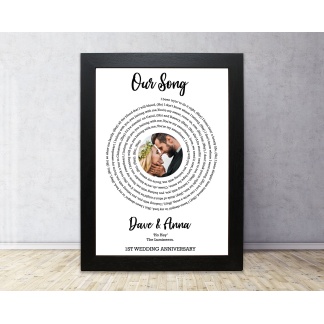 Wedding Custom Print Vinyl Record Print Song Lyrics, Personalised Anniversary Gift, Wife Husband Girlfriend gift, Birthday gift her him