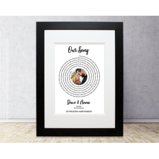 Wedding Custom Print Vinyl Record Print Song Lyrics, Personalised Anniversary Gift, Wife Husband Girlfriend gift, Birthday gift her him