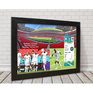 Woman’s Euro2022 Ticket frame - a3 frame - Frame your own ticket from any of the Euro 2020 games