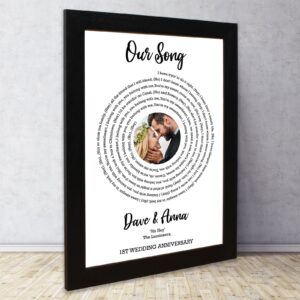 Wedding Custom Print Vinyl Record Print Song Lyrics, Personalised Anniversary Gift, Wife Husband Girlfriend gift, Birthday gift her him