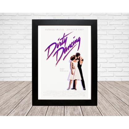 Dirty Dancing Movie Poster - Classic 80's Vintage Wall Film Art - A4 or A3 Framed ready to hang