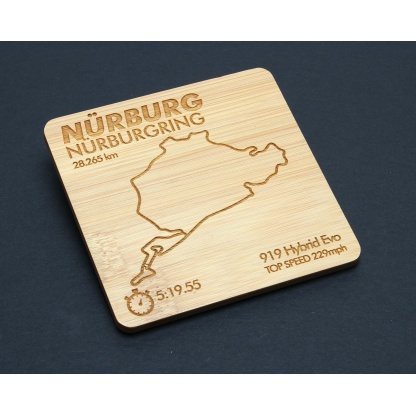Bamboo Coaster - Formula One track map coasters - NEW 2021 dates and fastest lap times