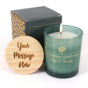 Personalised laser etched candles