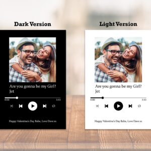 Custom Spotify Framed Print | Apple Music Art | Personalised Song Poster | Music Wall Art | Valentines Day Gift