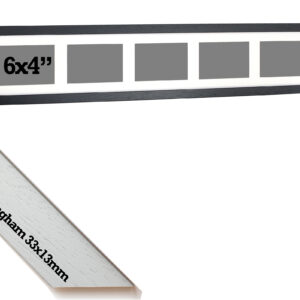 Multi Aperture Photo Frame. Holds Five 6x4 Photos. 90x15cm. Portrait and Landscape. Laser etched personalisation available - AFG29