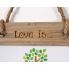 Photo Frame - Driftwood style 'Love is...' Wooden Hanging Photo frame with ropes, 6x4" - Home Decor - Wall Decor - Valentines gift