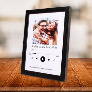 Custom Spotify Framed Print | Apple Music Art | Personalised Song Poster | Music Wall Art | Valentines Day Gift