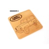 Bamboo Coaster, Land Rover Defender, Defender, Land Rover, Off Road, Gift, Christmas, Birthday, Valentines gift