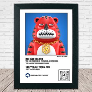 Your Own NFT Custom Print in a frame, NFT Wall Art with QR Code, Custom Print, Digital Art, A4 or A3