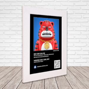 Your Own NFT Custom Print in a frame, NFT Wall Art with QR Code, Custom Print, Digital Art, A4 or A3
