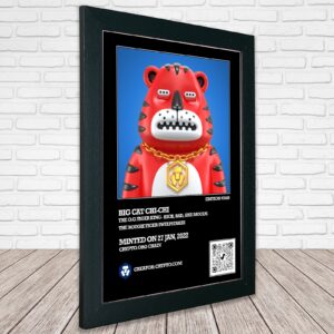 Your Own NFT Custom Print in a frame, NFT Wall Art with QR Code, Custom Print, Digital Art, A4 or A3