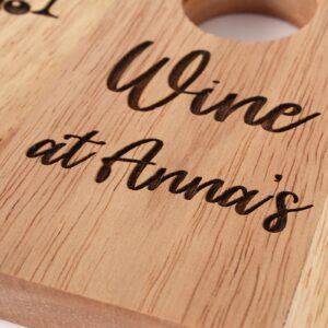Personalised 4 Glass Wine Butler, wooden wine glass and bottle holder. Ideal gift for couples, Christmas, anniversary, wedding