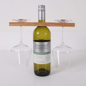 Personalised Wine Butler, Wooden bottle and glass holder. Ideal gift for couples, anniversary, wedding