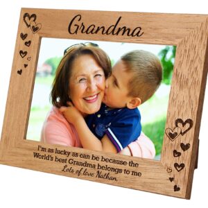 Personalised Photo Frame, Nanny, Grandma, Grandparents - Portrait or landscape - 6 colours available and 12 sizes (EF8)