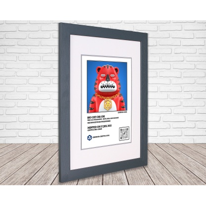 Your Own NFT Custom Print in a frame, NFT Wall Art with QR Code, Custom Print, Digital Art, A4 or A3
