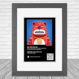 Your Own NFT Custom Print in a frame, NFT Wall Art with QR Code, Custom Print, Digital Art, A4 or A3