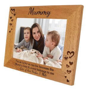 Personalised Photo Frame, Mum, Mummy, Mother's Day- Portrait or landscape - 6 colours available and 12 sizes (EF9)