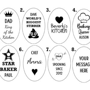Personalised Wooden Spoon - 7 designs to choose from plus a create your own design