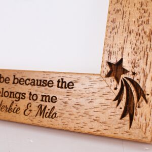 Grandad/Gramps/Bampy Personalised Photo Frame - the worlds best grandad belongs to me - 6 colours available and 12 sizes - real wood (EF14)